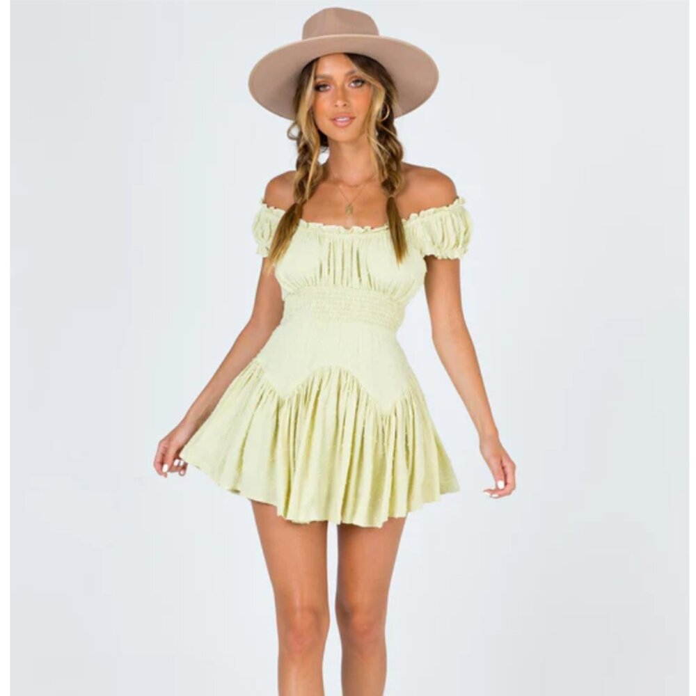 SALE 🪐2 for $40🪐 ANASTASIYA MINI DRESS/ROMPER- LIME SIZE 2- WORN ONCE